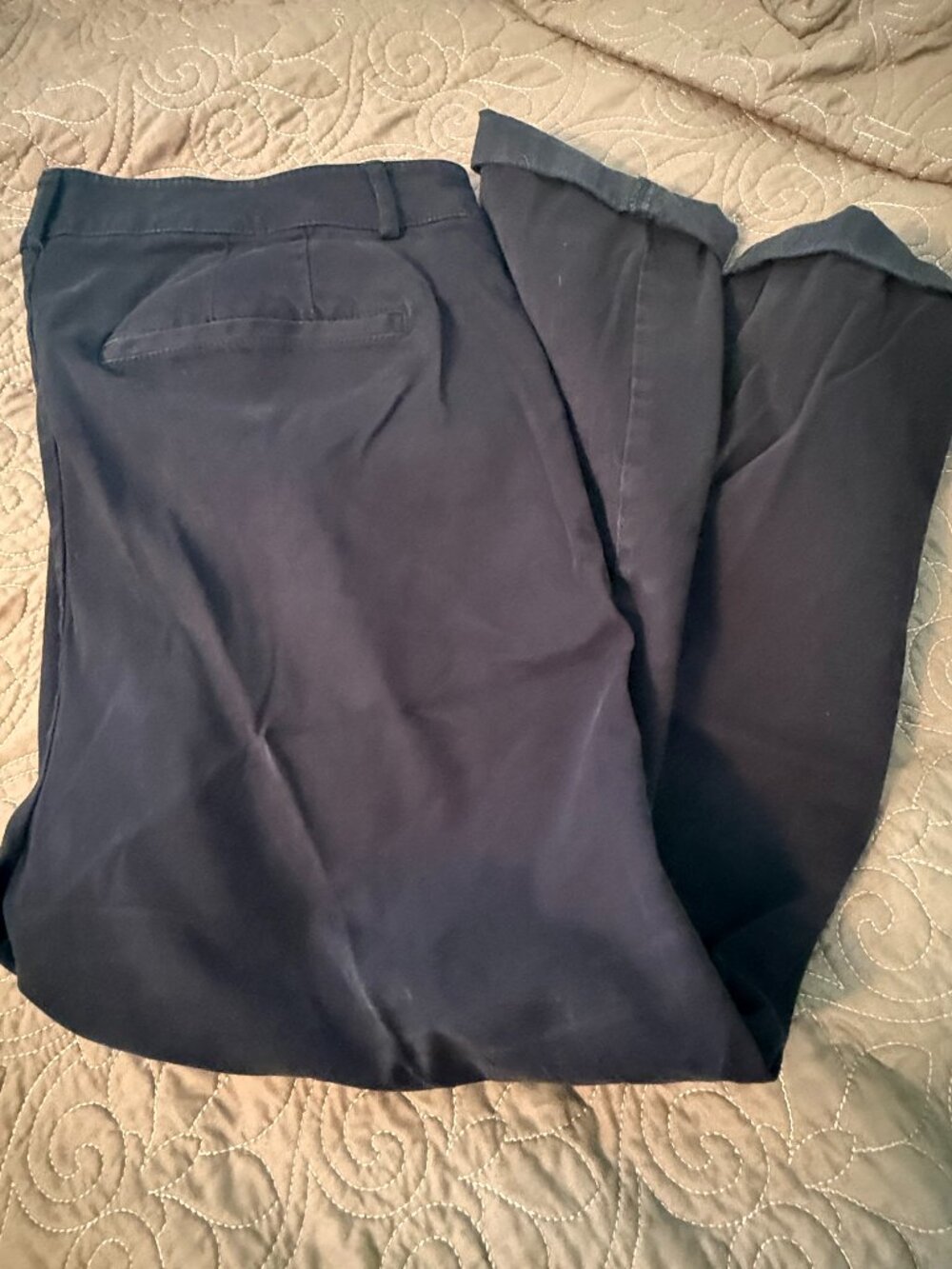 LOFT CURVY SKINNY ANKLE BLACK PANTS SIZE 16 GENTLY WORN